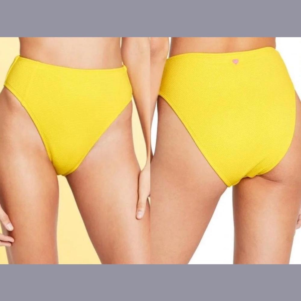 NWT Stoney Clover Lane x‎ Target [ Small ] Textured High Waist Bikini Bottom